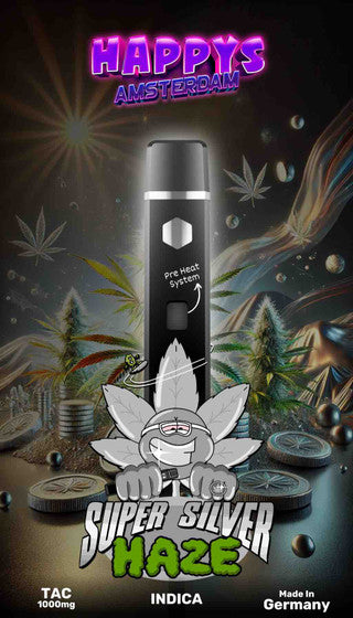 Happys Amsterdam - TAC Vape 1000mg - Super Silver Haze
