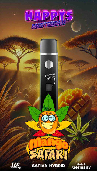 Happys Amsterdam - TAC Vape 1000mg - Mango Safari